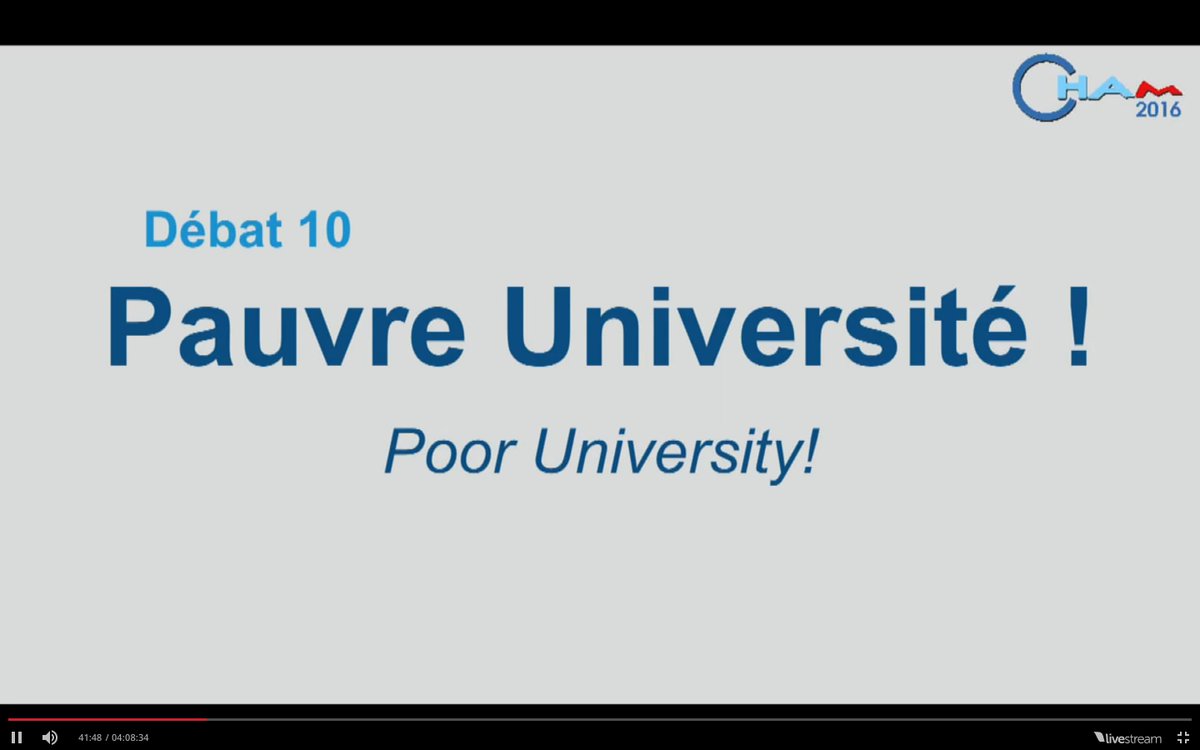 MickaelBenzaqui's tweet photo. J'ai été ravi d'intervenir à #CHAM2016 ce weekend sur le financement de l'Université (à revoir -> canalcham.fr à 41'45") https://t.co/qAcFxeuG8V