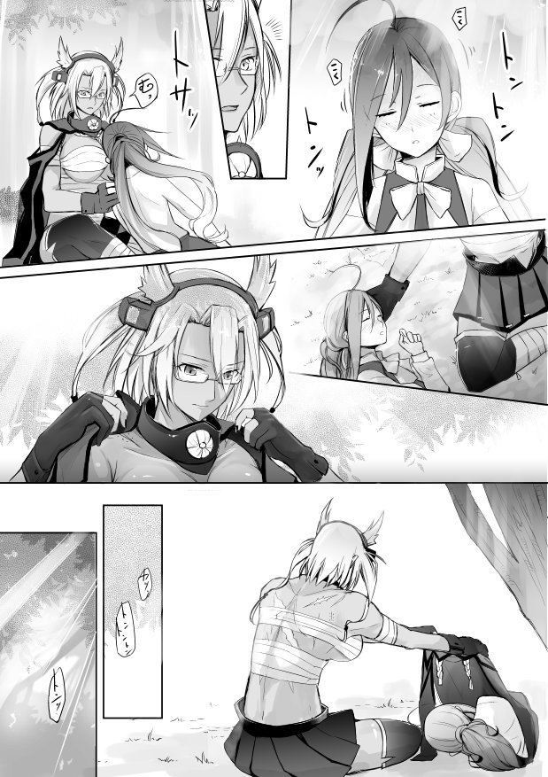 武蔵と清霜。午後三時に会える木漏れ日の中の神さま。 
