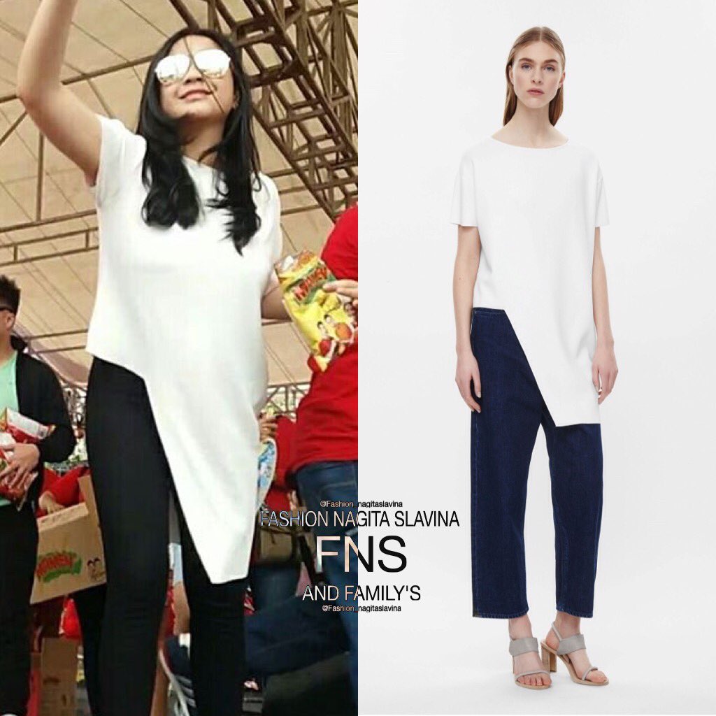 #NagitaSlavina wearing #Cos 'Asymmetric Hem Top' from cosstores.com $99 / 1.200.000 IDR