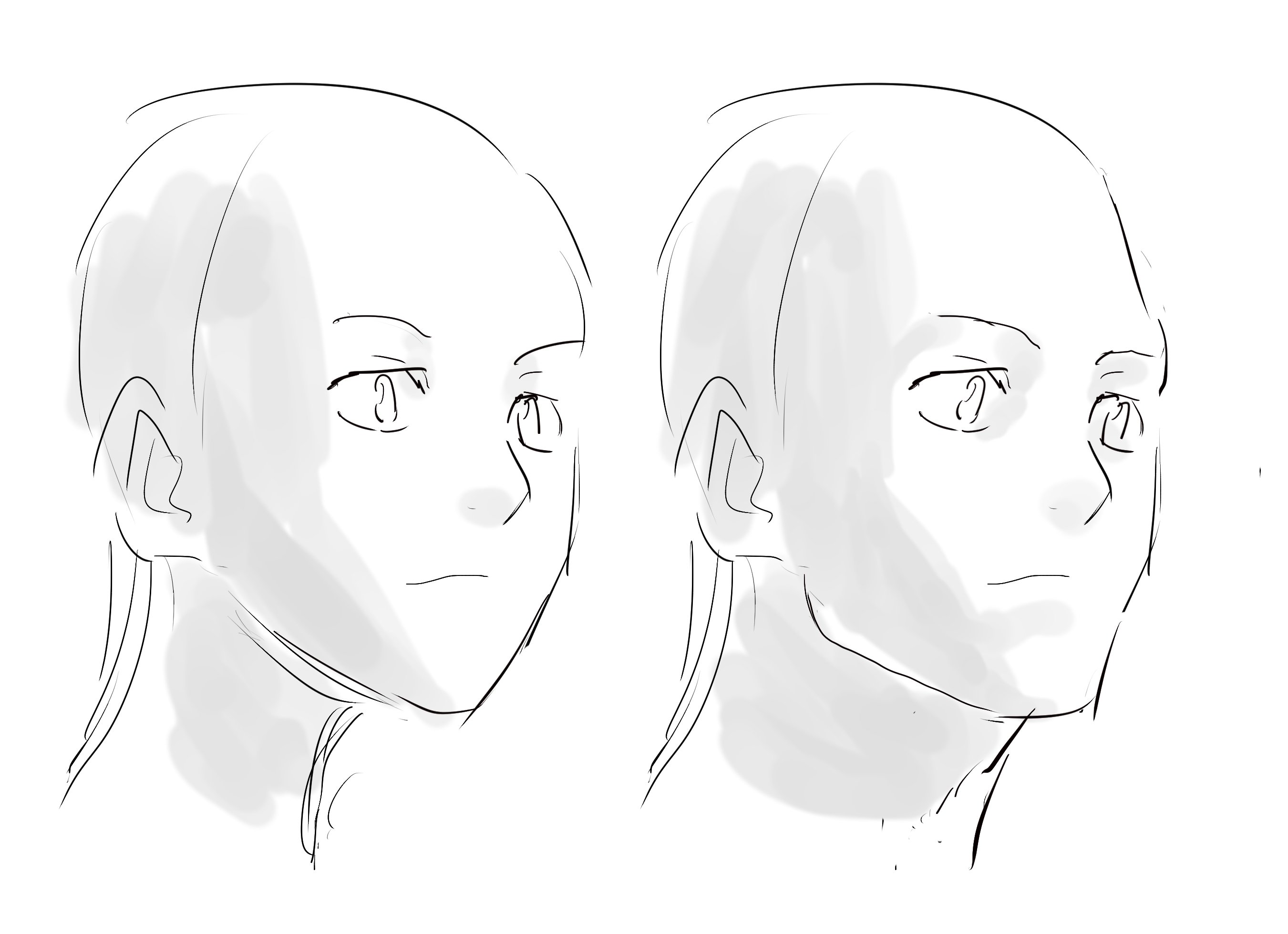 かつせ Ar Twitter 目の輪郭 鼻 口の位置関係は変えずに骨格の違いで男女を描き 分けられるかの確認 眼球と額とアゴだけ変えて期待してる結果になった リアル寄りに描くなら男性は顔面が大きい分目を小さく描く方が自然かな T Co H2jpuq5huf Twitter
