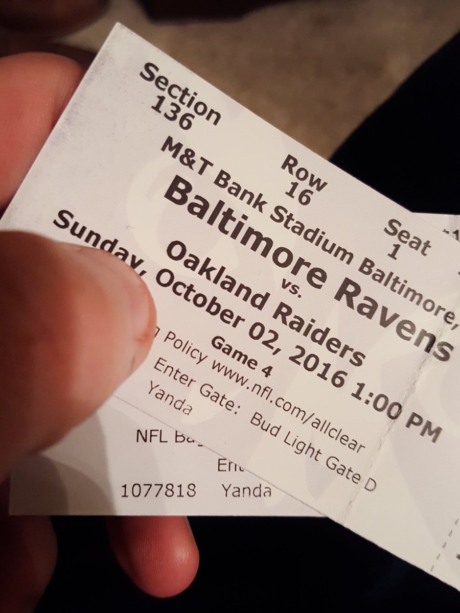 jfred1987's tweet photo. Thank you Marshal Yanda for the tickets! @Ravens https://t.co/wC3t8pNzHO