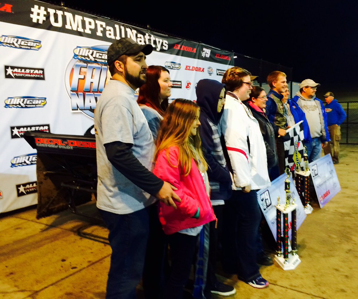 EldoraSpeedway's tweet photo. Dustin Nobbe wins the #DashForDough event! #ShaneUnger #Doughboy #UMPFallNattys https://t.co/aw7n8EETpX