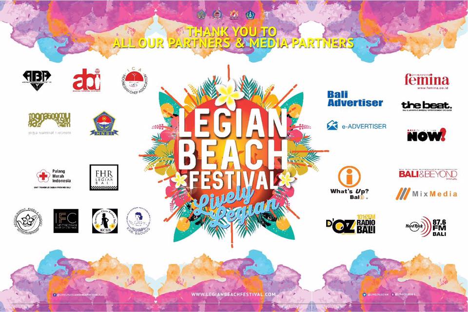 Thank you to all our partners and media partners for your participation in Legian Beach Festival 2016!