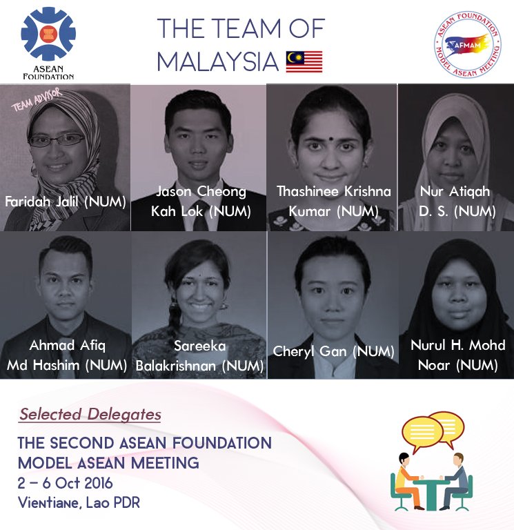 aseanfoundation's tweet photo. These delegates from National University of Malaysia are among the ASEAN youths joining #AFMAM2016 that starts today in Vientiane, Lao PDR https://t.co/BH3krhLyEN