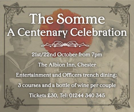 AlbionChester's tweet photo. Somme Centenary at The Albion Chester #Somme100 #chester #chestertweets @ShitChester @ChesterChron @standardchester @VisitChester_ https://t.co/EOZeLUP6Tn
