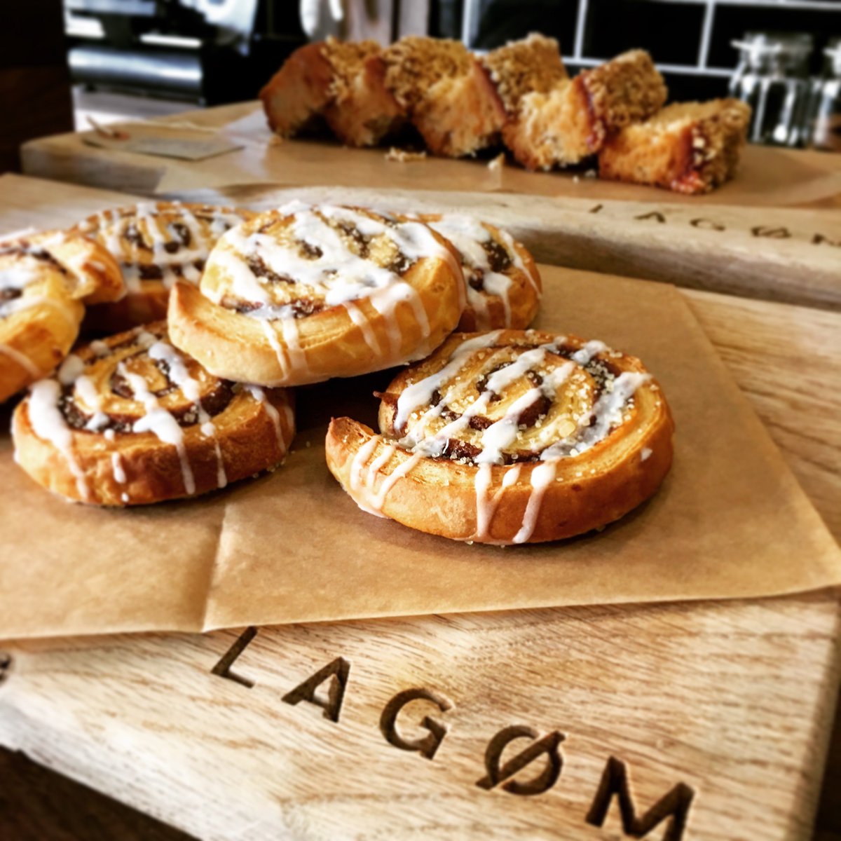 lagomdeli's tweet photo. Fika (Swedish coffee and cake time) anyone??? #coffee #Dorset #poundbury #pastry https://t.co/8IKQGJcnGE