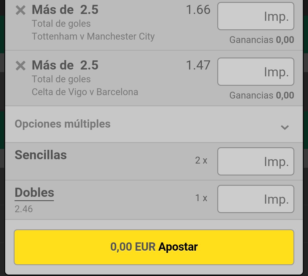 W_Apuestas's tweet photo. Cuota @2.46 con muchisimo valor, equipos con promedio goleador aplastante https://t.co/1sQ9bJ8mOv