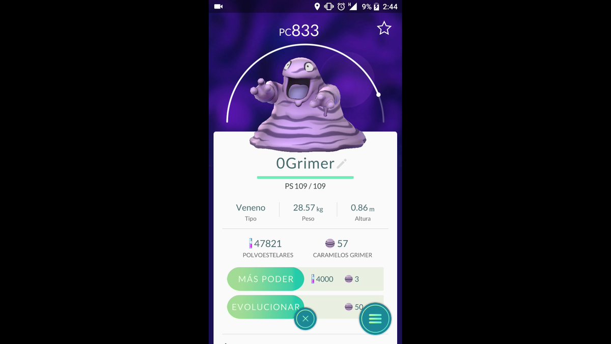pgovigoblog's tweet photo. POR FIN!! Ayer me salió el #grimer que me faltaba para completar la #pokedex @CatchEmAlI @PkmnGOvigo @TeamMysticPGO @PokemonGo_Spain https://t.co/jzYylrIJQH