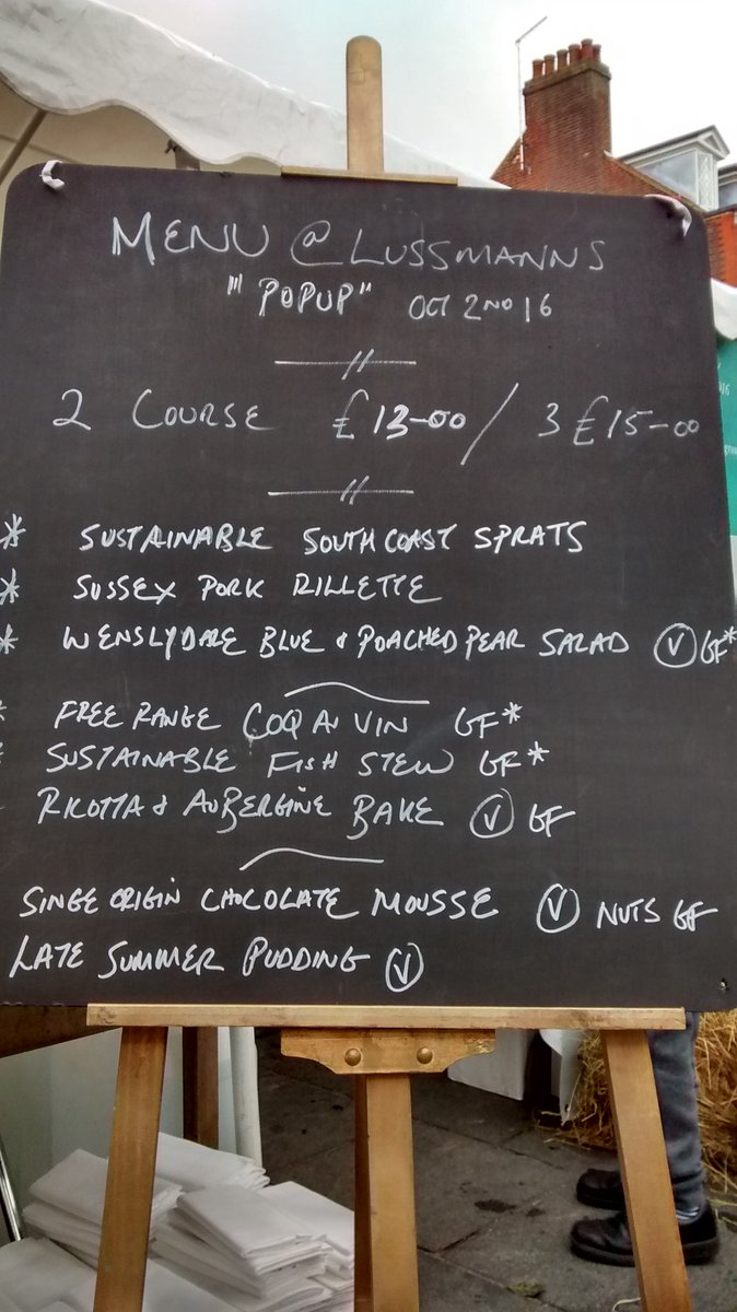 On the menu at our pop-up restaurant in St Albans (outside M&amp;S) today ~ see you there!