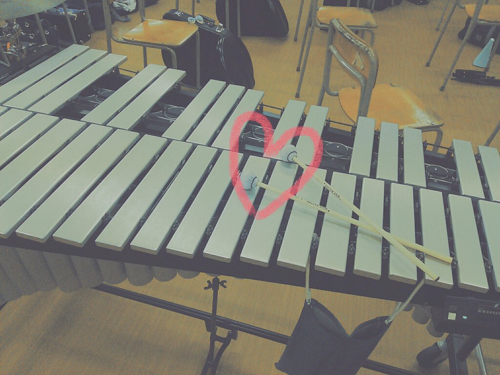perc_6202's tweet photo. ビブラフォン！！
鉄琴！！てっきん！！
 #この楽器知ってる人で1000RT目指す

絶対無理だね。笑 https://t.co/43FKllIqpj