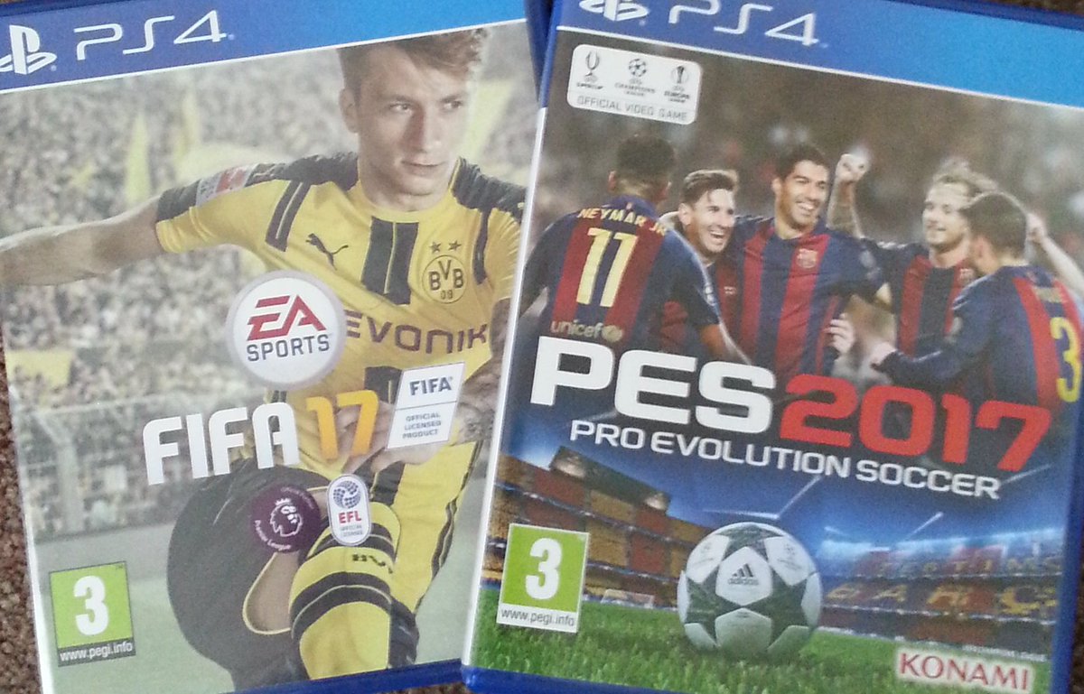virtual_grip's tweet photo. The biggest footy rivalry is about to kick off in my house: #FIFA17 vs #PES2017 #fifa #proevo #footysim #rivalry @EASPORTSFIFA @officialpes https://t.co/4HSfMAqpyC