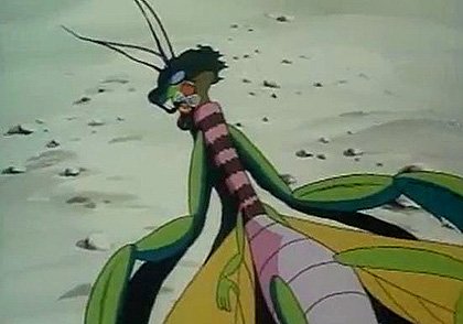 みなしごハッチ」のカマキチおじさんの空中戦から力尽きて落下しつつ