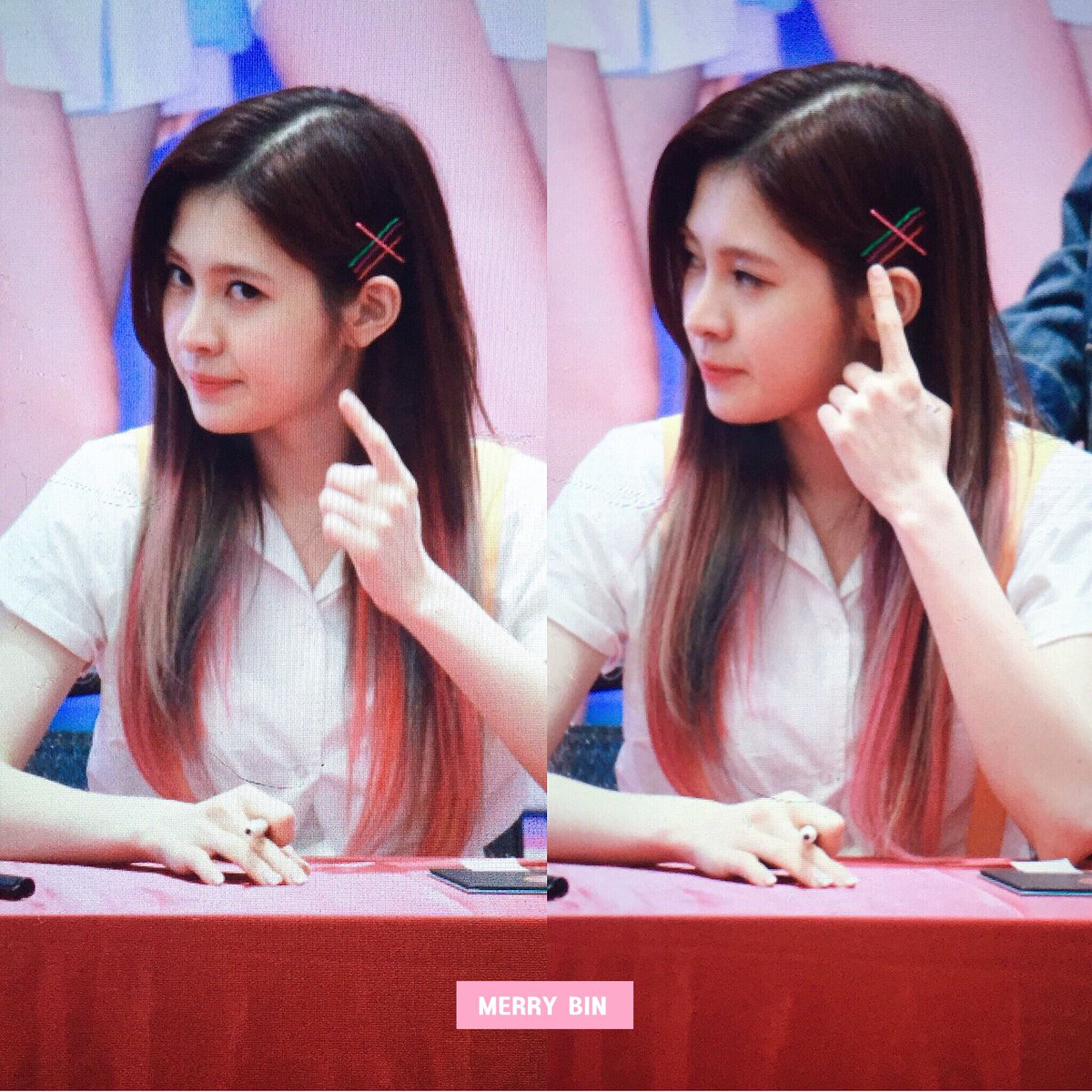 And I'm supremely fond with these colourful bobbypins because they do match my ombre hair so much.