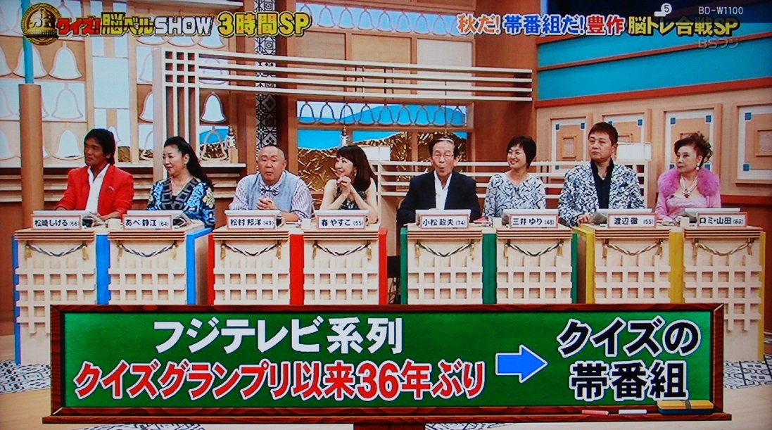 フジテレビ スーパーニュース ベル BSフジ『クイズ！脳ベルSHOW』｡明日から月～木の帯番組になるけど