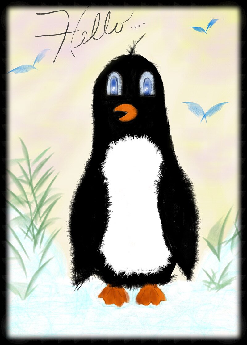 katzz77's tweet photo. #CoolOffAMovie Lil Chilly Willy (my original artwork) or Happy Feet on ice.. https://t.co/AqesxJMD9Z