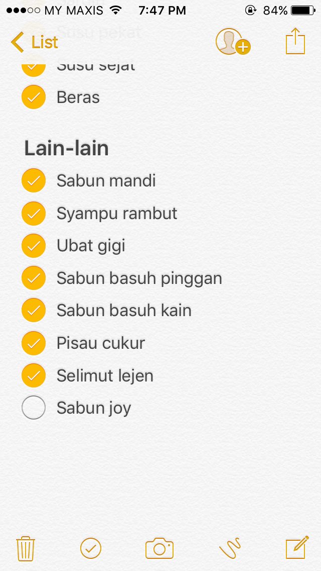 Fitê›ihldi On Twitter Tips Buat Satu List Dlm Phone Utk Smua Barang Dapur Untick Tiapkali Brg Dh Habis Refer Bila Kat Psaraya Xperlu Nak Tulis Byk Kali Dh Https T Co 6hjd7oum7v