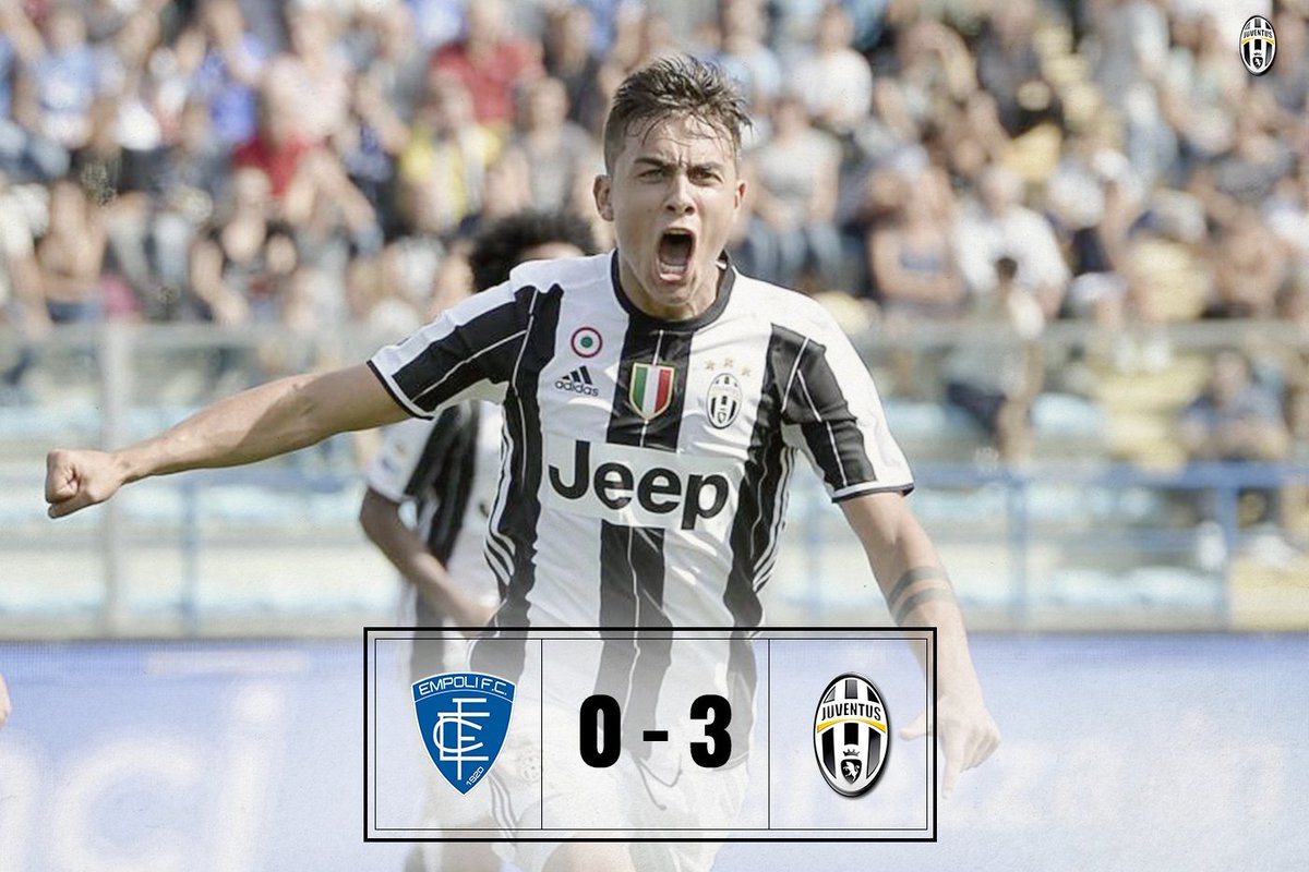FT #EmpoliJuve 0-3. Tiga gol dalam lima menit pastikan Bianconeri raih 3 poin di Tuscany. #FinoAllaFine #ForzaJuve