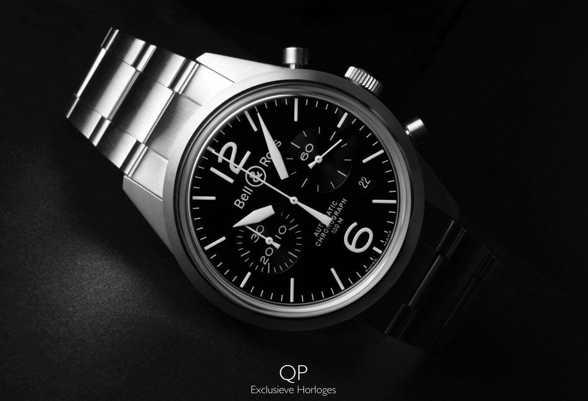 qphorloges's tweet photo. The @BellRossWatches #Vintage Collection consists of #watches, designed with a nod to the past. This is the #BR126 #Original #Black! https://t.co/KfH0YxfYPB