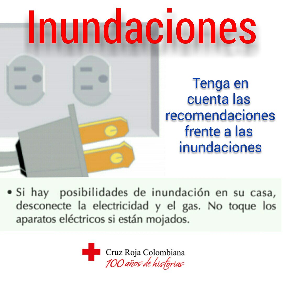 TICAtlantico's tweet photo. Frente a #Inundaciones siga las recomendaciones @cruzrojacol @CruzRojaMag @CRUZROJA_BQ @WsarAtl https://t.co/8buZRqVcnO