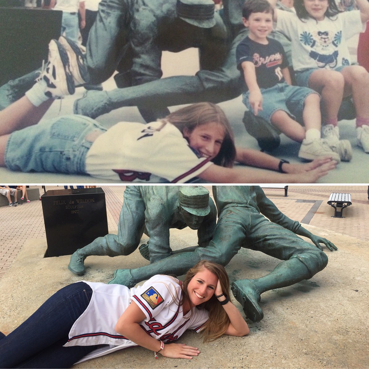 AudreyLaine2's tweet photo. My parents brought me & my bro & sis to see the @braves at the 1st game. My hubby brought me to see the last. #TurnerFieldMemory https://t.co/mfyrlhR9ot
