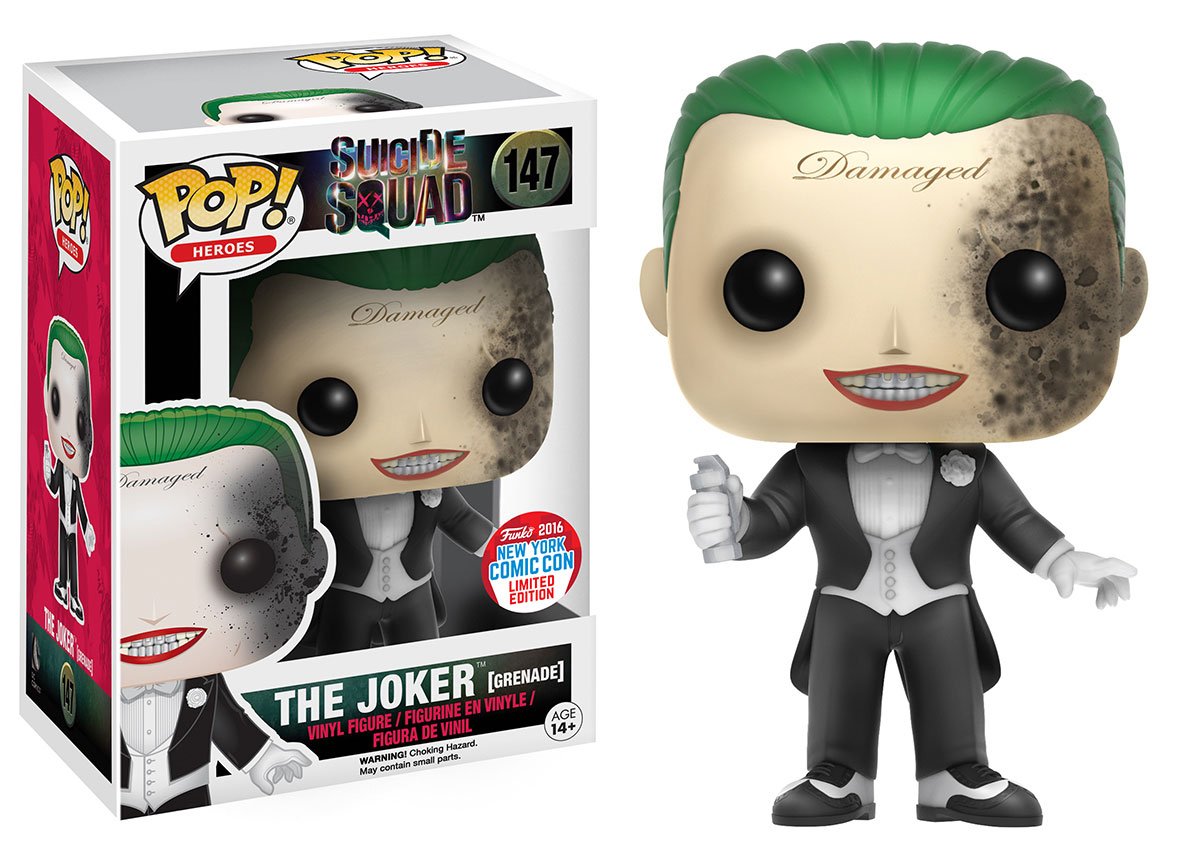 RT &amp; follow <a href="/FunkoDCLegion/">Legion of Collectors</a> for a chance to win the #NYCC exclusive grenade damaged Suicide Squad Joker Pop! #BatmanVillains