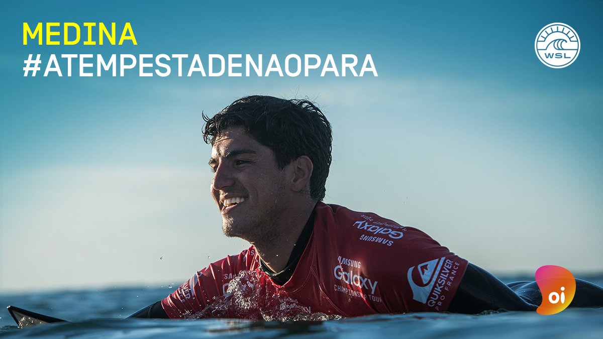 oi_oficial's tweet photo. Medina tem um carinho especial pela etapa francesa. Nosso campeão ganhou seu primeiro WCT lá. #ATempestadeNaoPara https://t.co/vxPF3xOcU8