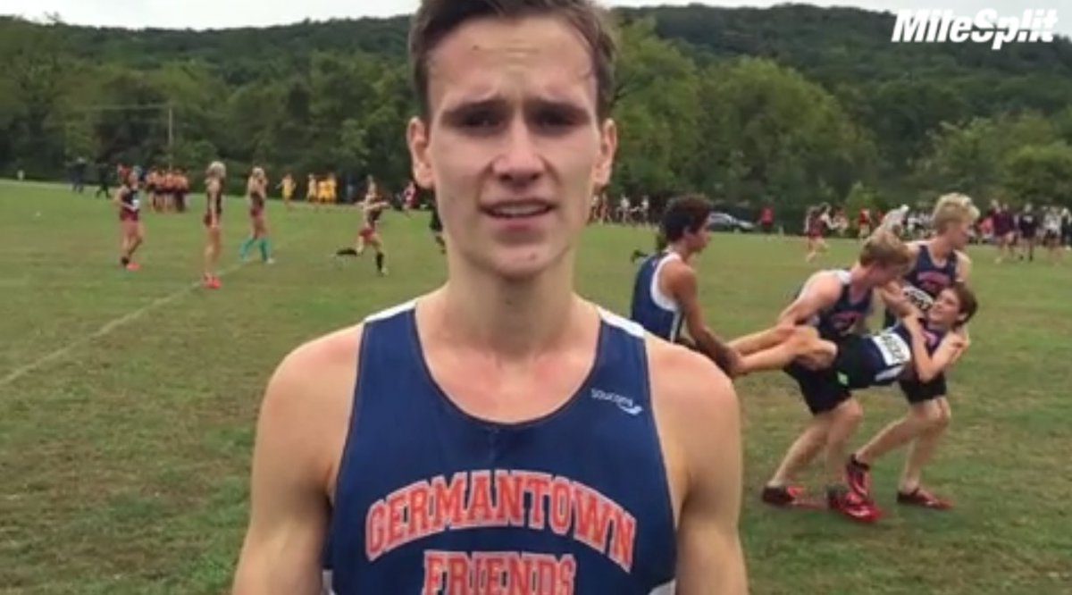 PennTrackXC's tweet photo. Check out this interview with Nick Dahl and an A+ video-bomb from his GFS teammates https://t.co/e8WJvhH4rg https://t.co/EQiWDq2xTp