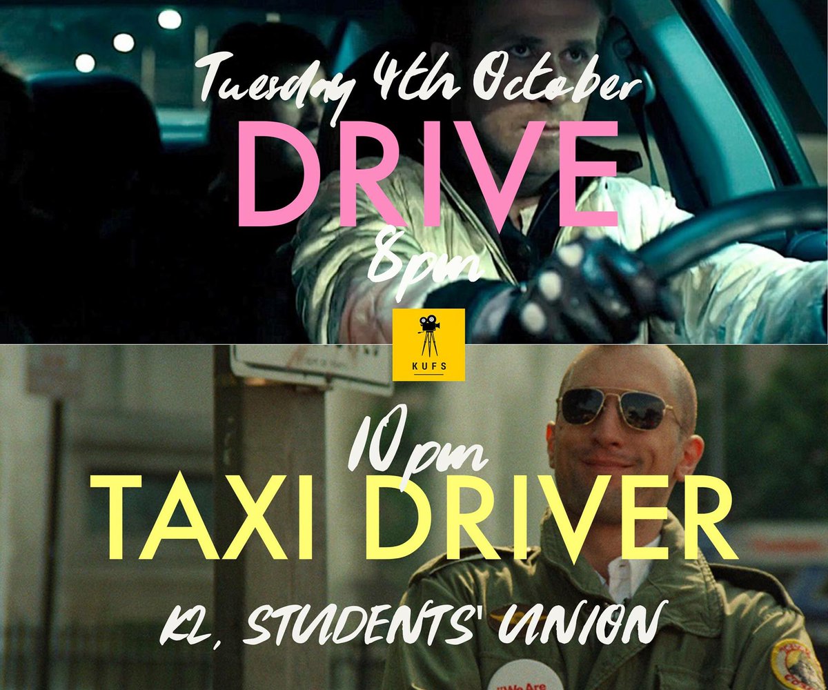 KUFS1's tweet image. KUFS: 'DRIVE' &amp;amp; 'TAXI DRIVER' 

As usual, there will be FREE POPCORN!