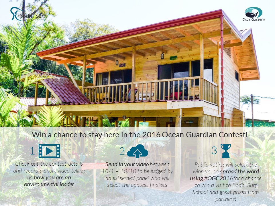 LifeWoutPlastic's tweet photo. Check out @bodhisurfschool’s Ocean Guardian #Contest for a chance to win a #vaca here in #CostaRica #OGC2016 Entries accepted until Oct10th! https://t.co/oHjGUmm7nJ