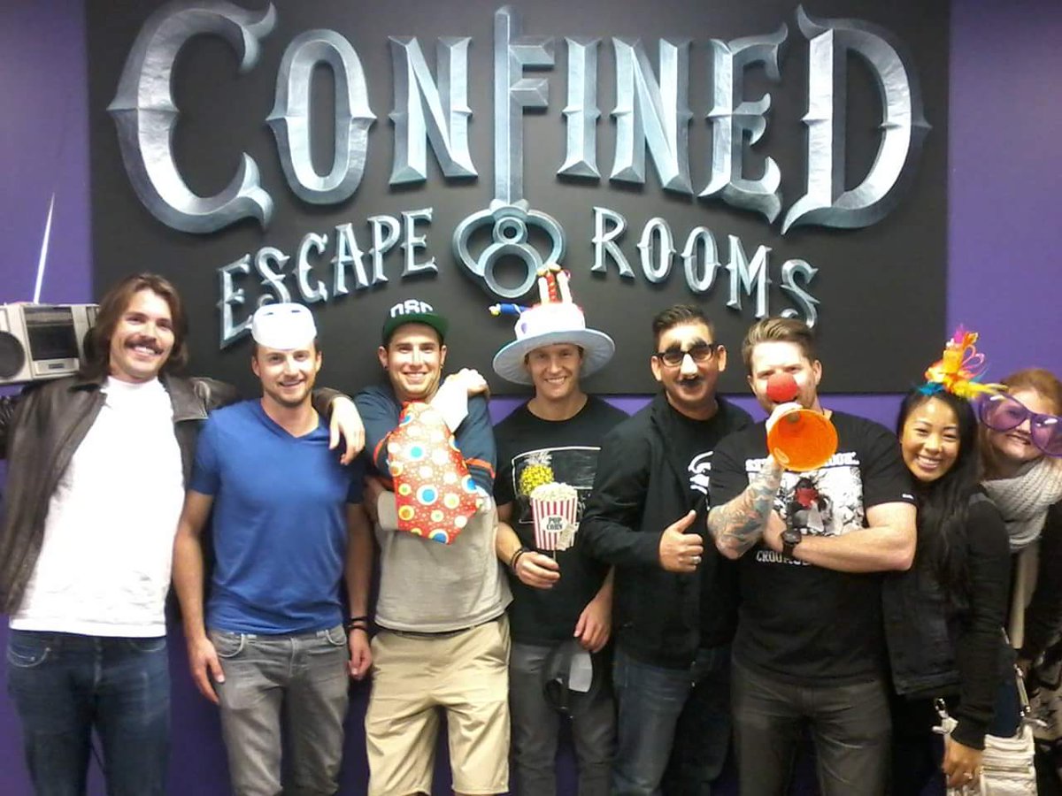 ConfinedEscape's tweet photo. We had an awesome time celebrating Escape Room Day at Confined! Here are some of the latest Confined Teams! #EscapeRoomDay #YYC https://t.co/nxAbGaf7p8