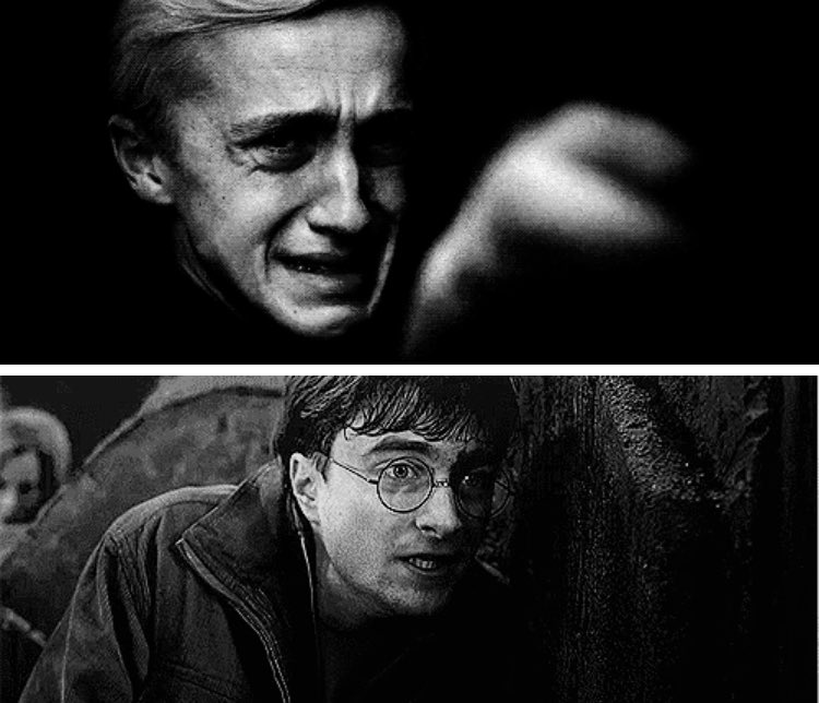AlwaysUchiwa's tweet photo. "Scared, Potter?"
"You wish." https://t.co/2H4K25jfTz