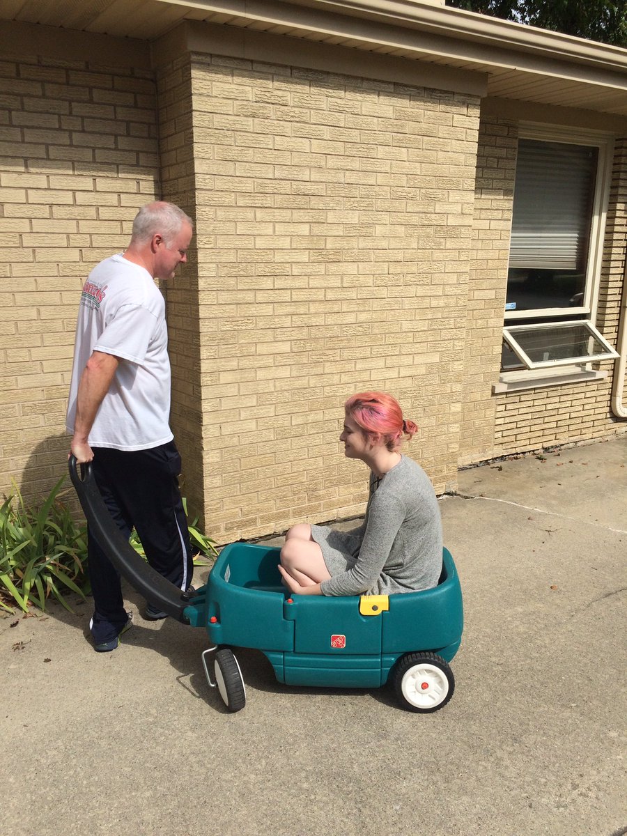 colliscool's tweet photo. so i found my old wagon and made my dad pull me around https://t.co/iurV5naHVf