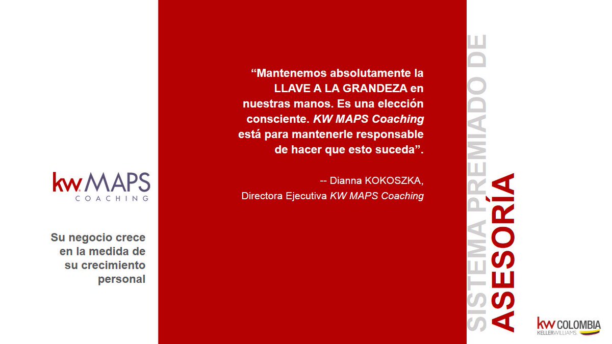 Richard_DANNA's tweet photo. Su negocio crece en la medida de su crecimiento personal
#KWMaps #Coaching #EntrenamientoKW https://t.co/ol97YGaNO5