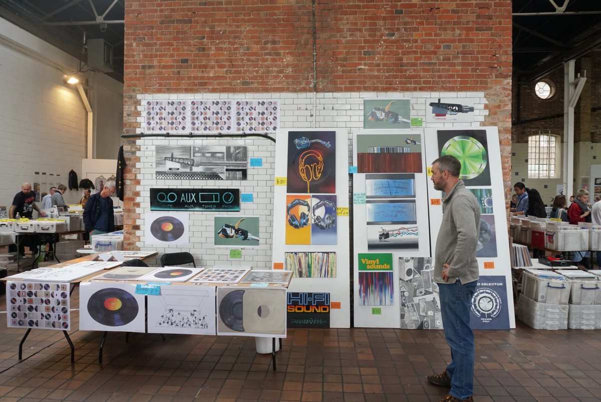 trumanbrewery's tweet photo. Amazing music inspired artwork by the lovely Leon Ridyard @LDNRecordFair 
Open until 6pm today https://t.co/05ct472jkS