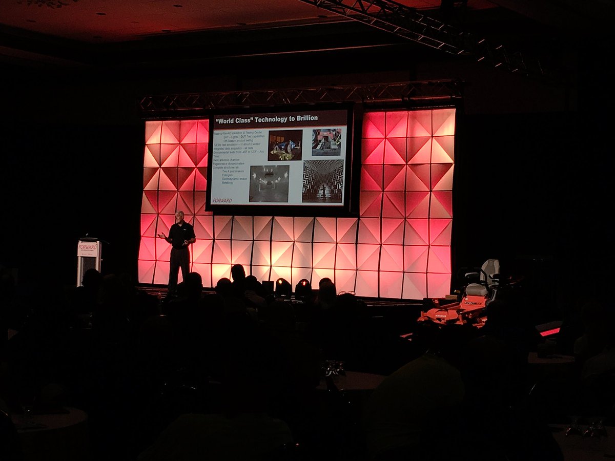 Ariens's tweet photo. Jim Masters, VP of Engineering & Manufacturing, on stage to talk about significant investments in R&D, technology & testing. #Forward2016 🔑 https://t.co/Cp5jUmYWNN