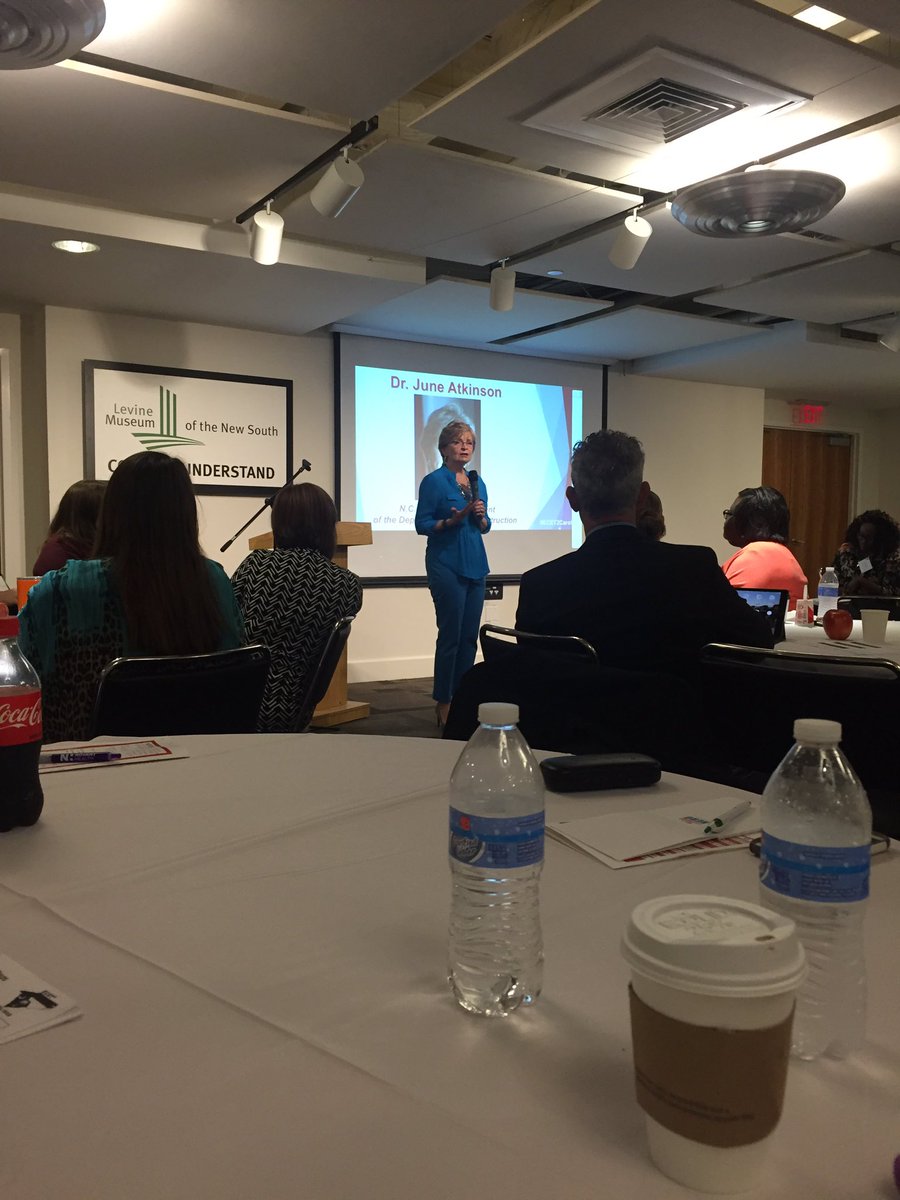 Msferens4th's tweet photo. @DrJuneAtkinson is so inspiring and a true public education champion! Thanks for all you do! #ECET2Carolinas https://t.co/PgfYzrTvnm