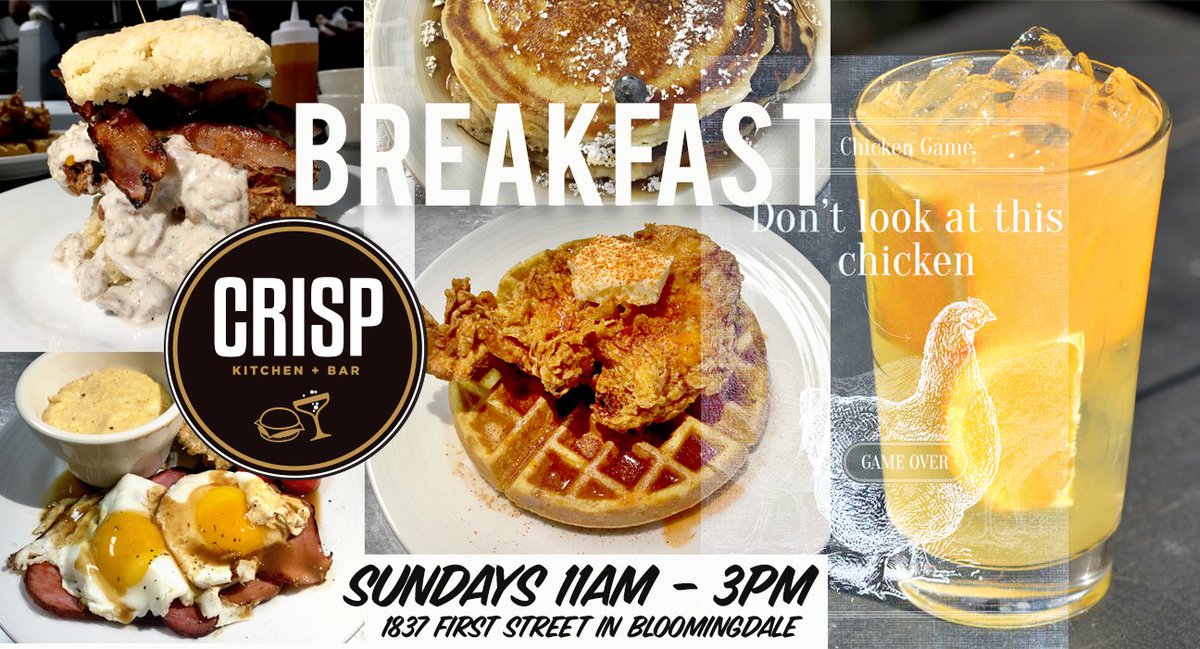 CRISPKITCHENBAR's tweet photo. Now doing Bottomless Brunch for $12! Open at 11am! https://t.co/dcaBVtcegu