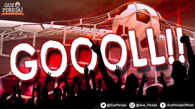 GuePersija's tweet photo. 82' Gooolllll!!!! Gunawan Dwi Cahyoo!!! Skor 2-1 Persija Unggull!!

#PersijaDay https://t.co/vNJzHEyedv