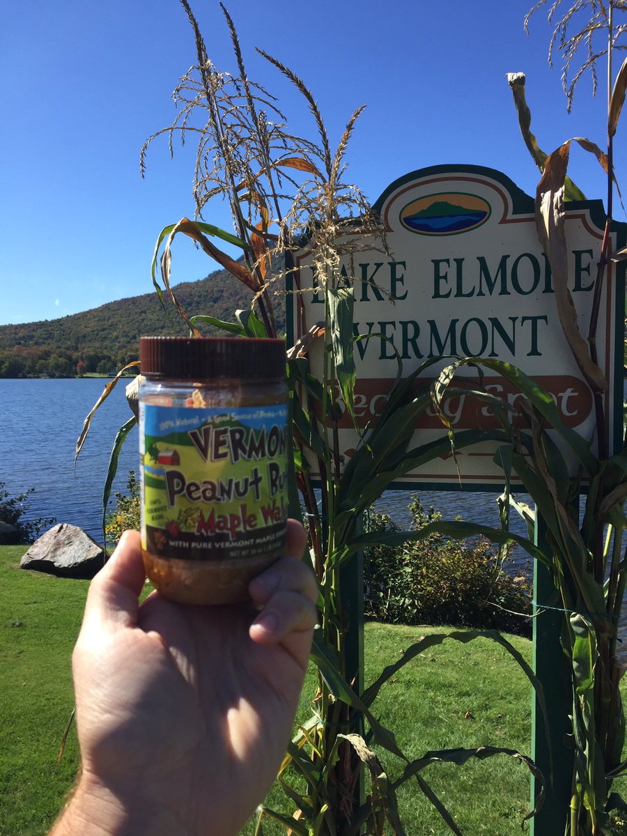 VTPeanutButter's tweet photo. Happy Fall.  #lakeelmore #VTPB #leafpeeping #fuelforanything https://t.co/8fMsfCpgaZ
