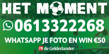 Heb jij langs de lijn Hét Moment vastgelegd op foto of video? App deze naar 06-13322268 voor liveblog dg.nl/hetmoment en win 50 euro