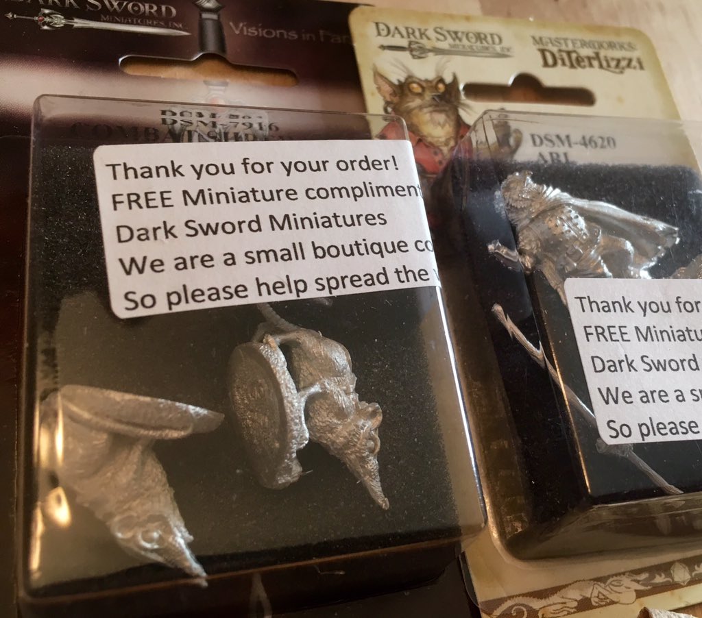 Thanks for the bonus figures, <a href="/DarkSwordJim/">DarkSwordMiniatures</a> ! My Redwall-themes D&amp;D game is about to get awesome!