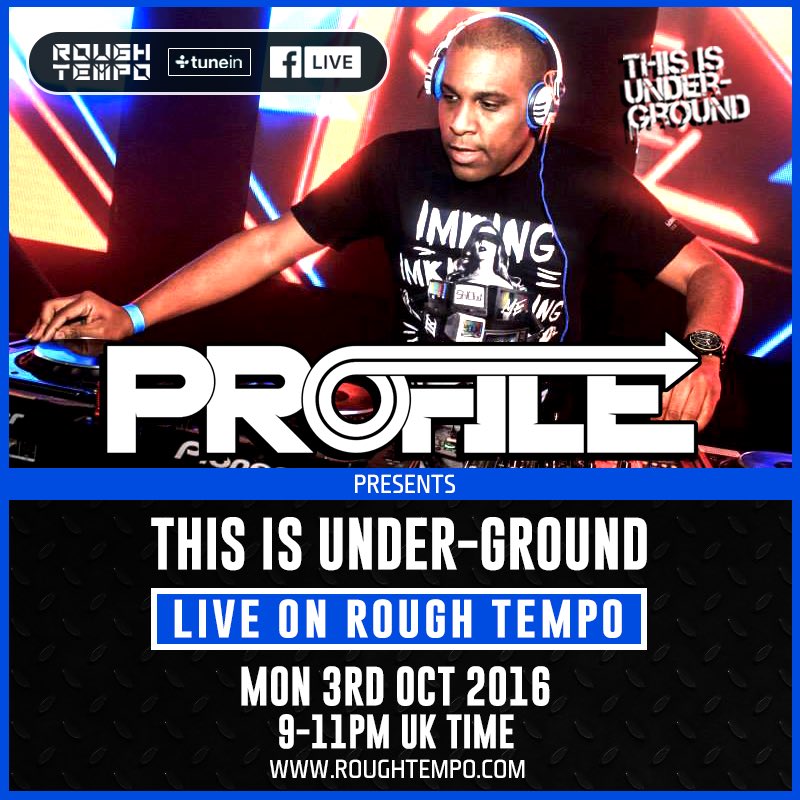 thisisundergrd's tweet photo. Monday night on @RoughTempo 9-11pm @djprofile &amp; guests #dnb https://t.co/VU6qzRDj9h