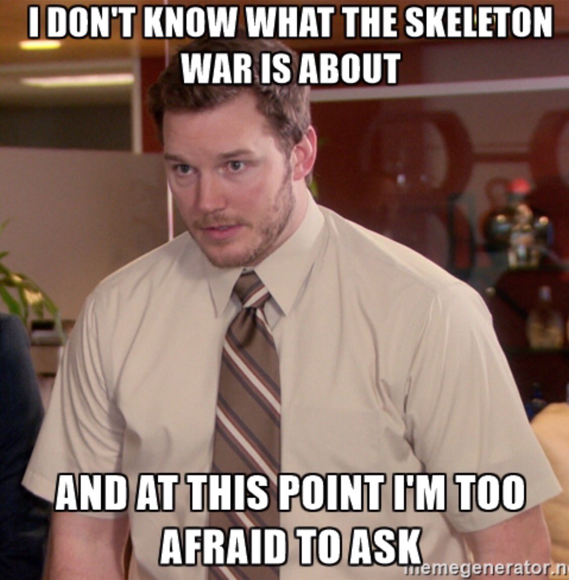 jadedevon92's tweet photo. I don't understand the skeleton war either. I feel so inadequate. 🙀 https://t.co/BrTlGVlCS1