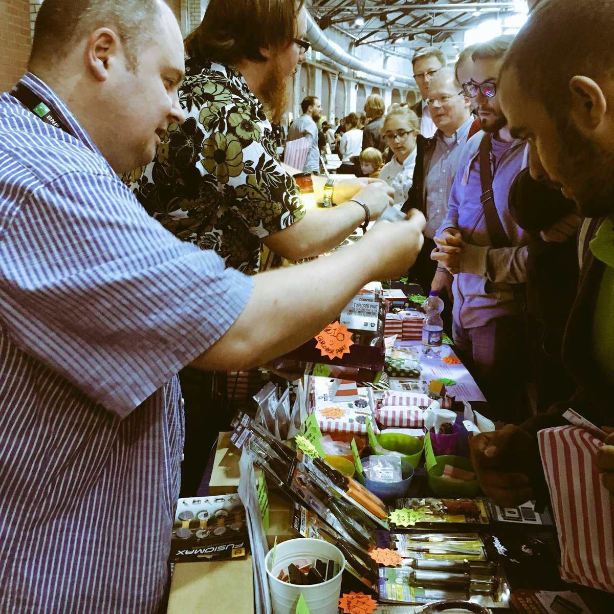 pimoroni's tweet image. Hard at it STILL the crew have been awesome! 👍 #mfb16
