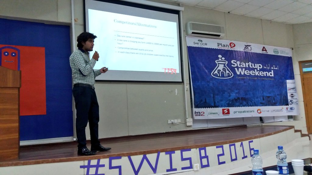 PITBIncubation's tweet photo. Presentations continue at #SWISB2016. #Startup 'Nanny for hire' showing the prototype to the judges.
#Entrepreneurship #Islamabad https://t.co/GyGr8YNIlu