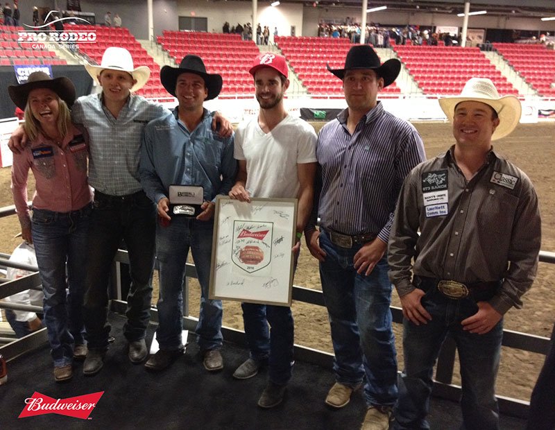 prorodeocanada's tweet photo. Thanks @prorodeocanada partners for making the Series Final a big success! Kudos to @Budweiser -- overall Team Champions! https://t.co/gq8Ckc8VEr