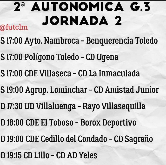 cdeltoboso's tweet photo. Vuelve la liga la Lozano Montoya, a las 18hrs, C.D El Toboso-Borox Dptv 
#VamosmiToboso #Vamoscampeón @DeporteCLM https://t.co/VePCrznfAO