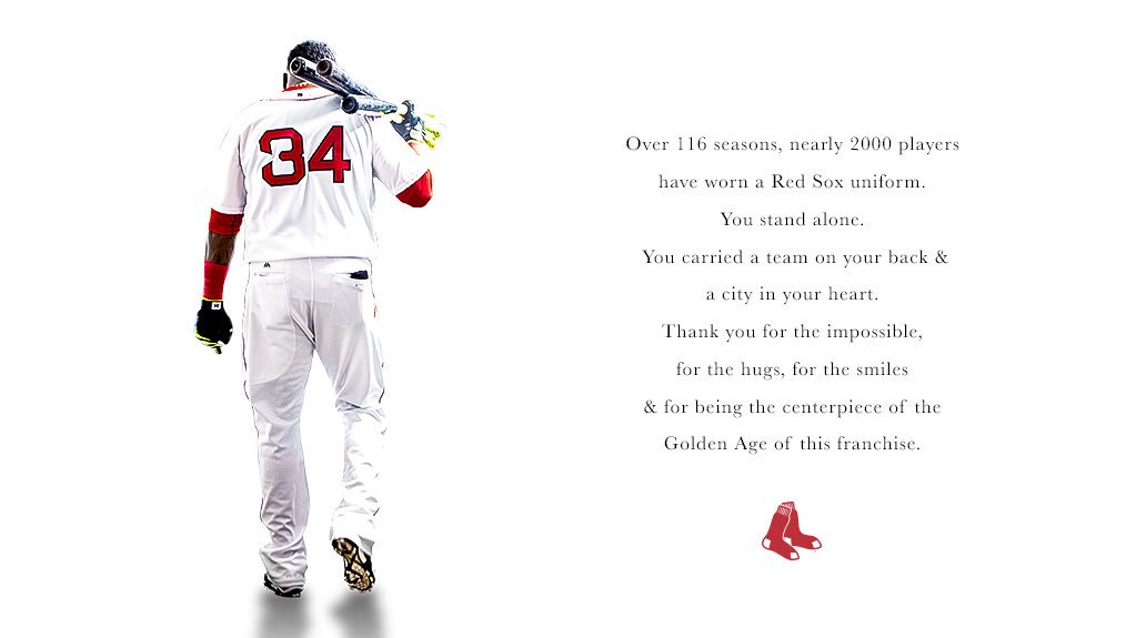 RedSox's tweet image. #ThanksPapi

Today&apos;s ad in the Boston Globe: