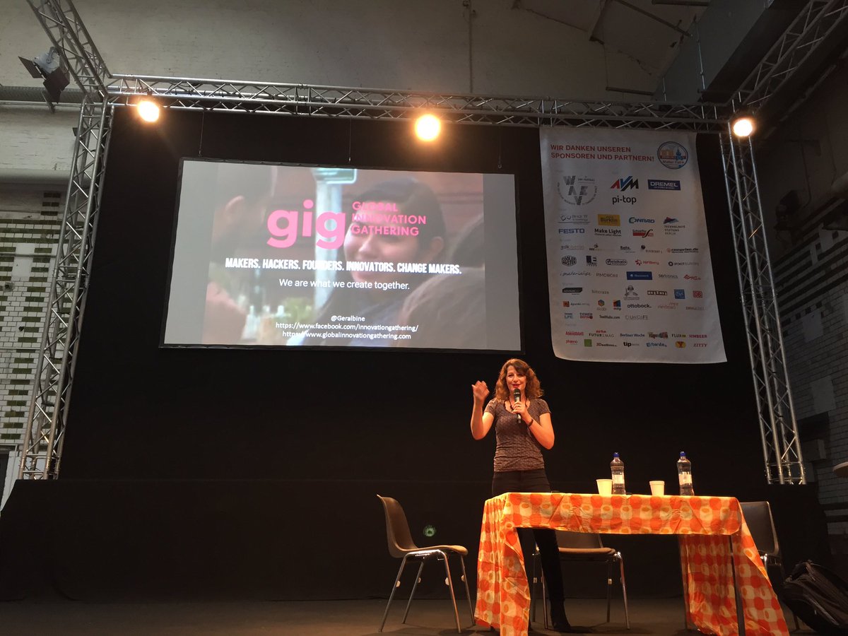 weareGIG's tweet photo. https://t.co/bZY2j3E0Zc "we are what we create together" @nepalcomm @nawres102 @geralbine @MakerFaireBER #gig16 https://t.co/YqY0Mfod3K