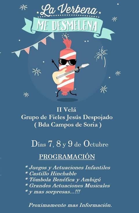 DespojadoCSoria's tweet photo. El próximo finde semana ven a disfrutar con nosotros!!. #IIVeláDespojadoCsoria. https://t.co/TNs6rKyPbv